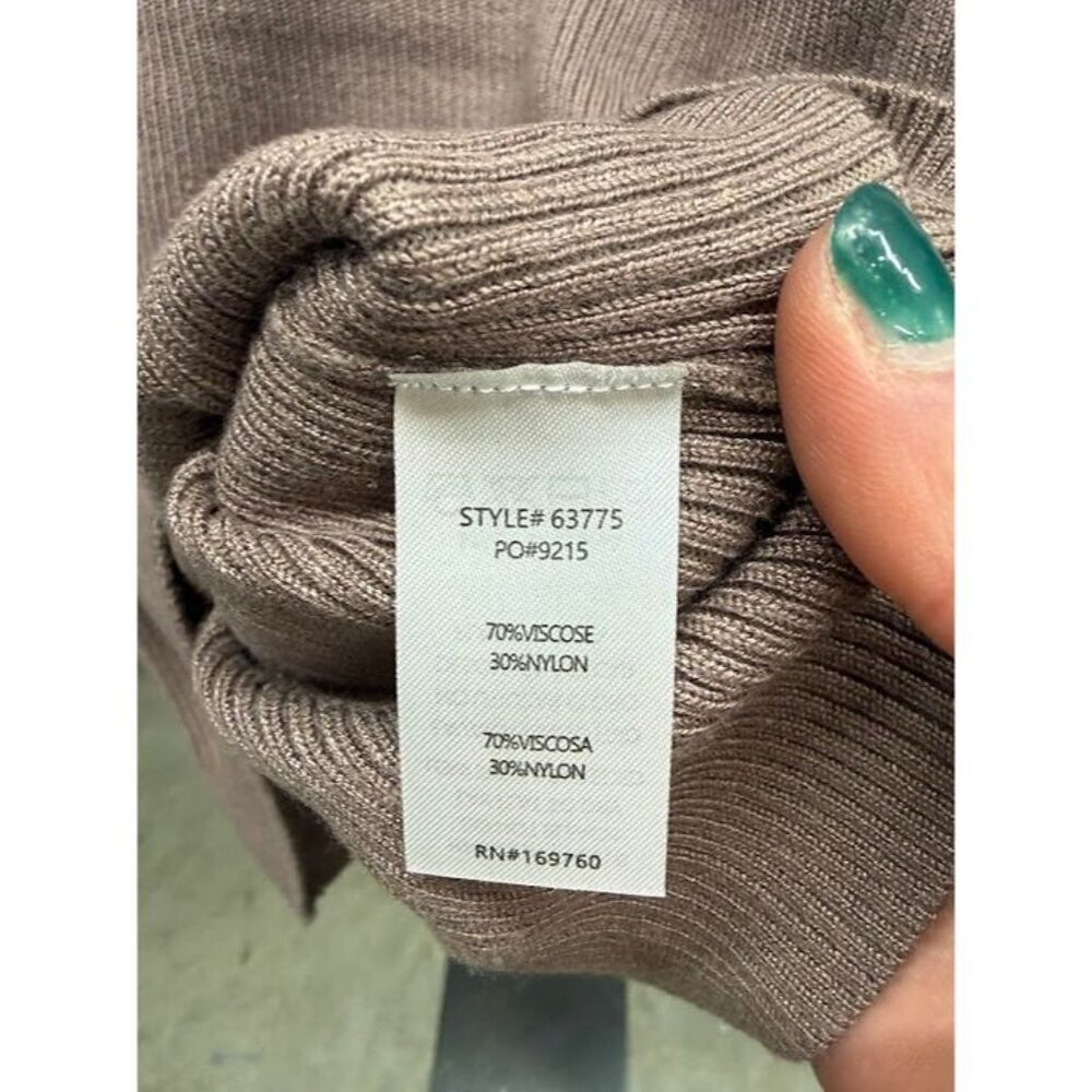 Becool Brown Ribbed Sweater - Picture 4 of 5